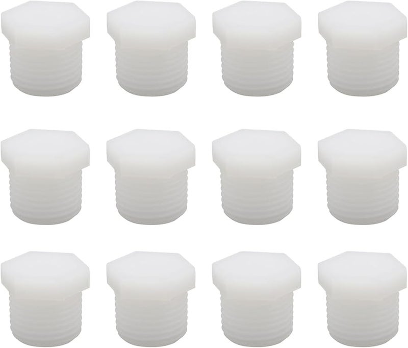 12 Pieces PVC Water Heater Drain Plug 1 2 Inch NPT Replacement for Trailer - Image 3